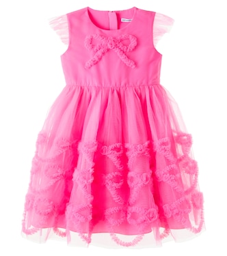 Bow tulle dress | Self-Portrait Kids