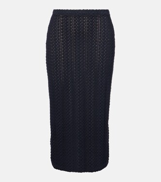 Knitted cotton pencil skirt | Vince
