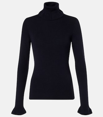 Ribbed-knit cotton and wool turtleneck sweater | Chloé