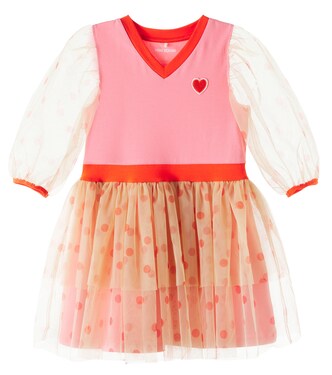 Tulle and cotton-blend dress | Mini Rodini