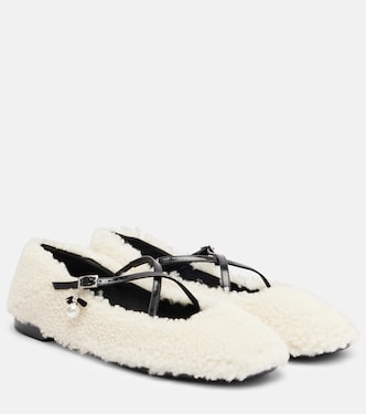 Eleri shearling ballet flats | Jimmy Choo