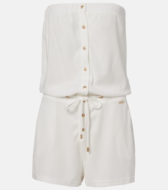 Venus cotton-blend romper | Melissa Odabash