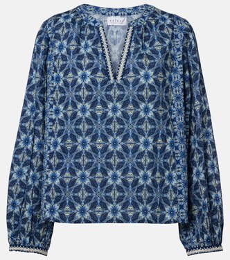 Claudie printed cotton blouse | Velvet
