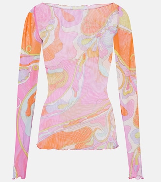 Orchidee sheer tulle top  | Pucci