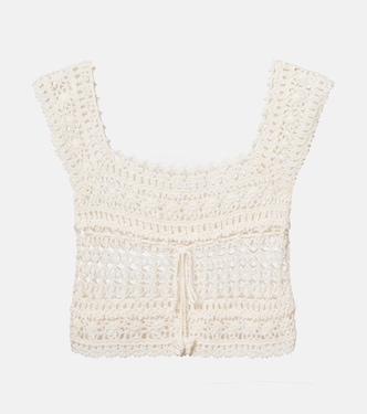 Deauville crochet cotton crop top | Anna Kosturova
