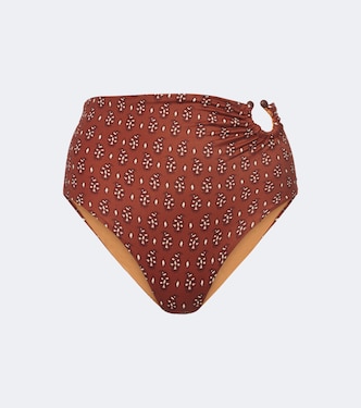 Gathered printed bikini bottom | Johanna Ortiz