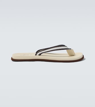 Striped thong sandals | Brunello Cucinelli
