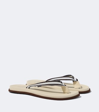 Striped thong sandals | Brunello Cucinelli