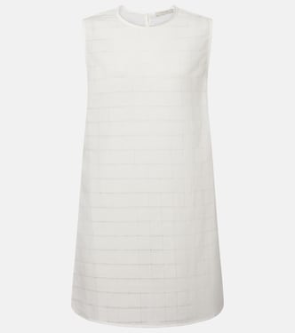 Sintra checked linen and cotton minidress | Asceno