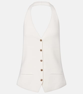 Immy halterneck cashmere sweater vest | Lisa Yang