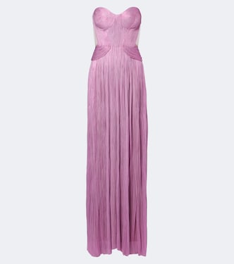 Kamina metallic silk corset gown | Maria Lucia Hohan