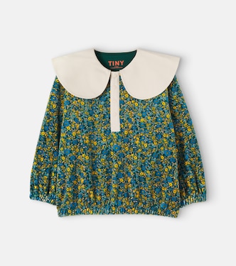 Sudadera de terciopelo de algodón floral | Tinycottons