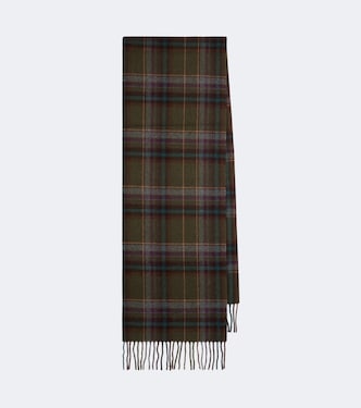 Checked fringed wool scarf | Polo Ralph Lauren