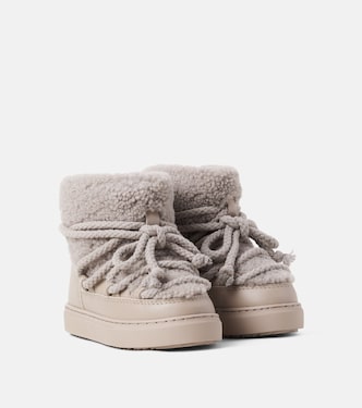 Schneestiefel aus Shearling und Leder | Inuikii Kids