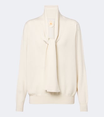 Jersey de lana y cachemir con lazada | Jardin des Orangers