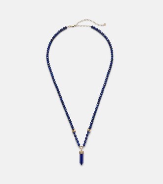 Collier en or 14 ct, perles diamants et lapis | Sydney Evan