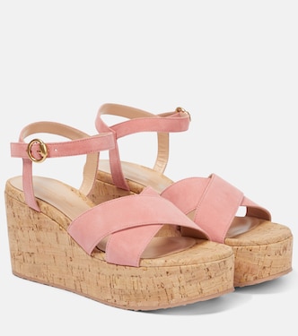 Suede wedge sandals | Gianvito Rossi