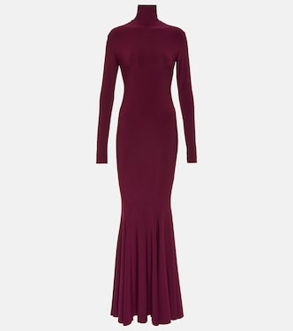 Turtleneck open-back gown | Norma Kamali