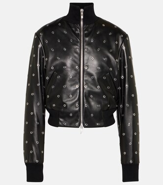 Studded leather bomber jacket | Alaïa