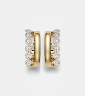 Boucles d'oreilles clip Golden Strada en or 18 ct et diamants | Yeprem
