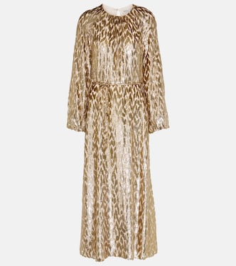 Robe midi Odina à motif léopard | Simkhai