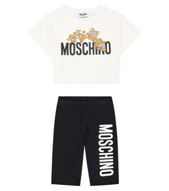 Cotton-blend T-shirt and shorts set | Moschino Kids