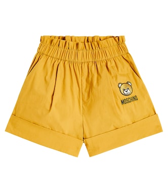 Teddy Bear high-rise cotton shorts | Moschino Kids