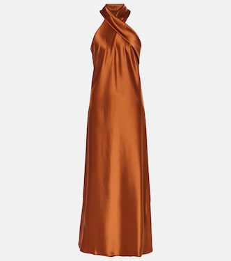 Robe longue Pandora en satin | Galvan