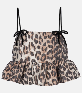 Peplum jacquard top | Ganni