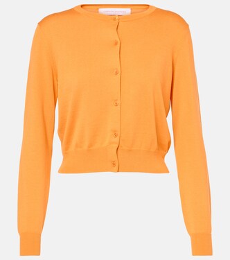 Cardigan raccourci en soie et coton | Carolina Herrera