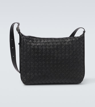 Traveler Small Intreccio leather shoulder bag | Bottega Veneta