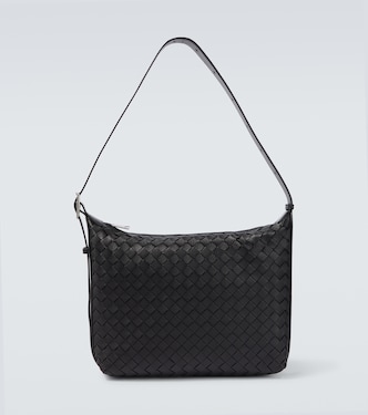 Schultertasche Traveler Intreccio Small aus Leder | Bottega Veneta