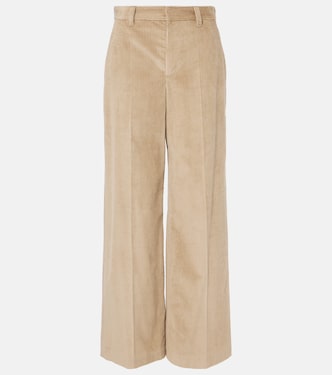Weite High-Rise-Hose aus Cord | Brunello Cucinelli