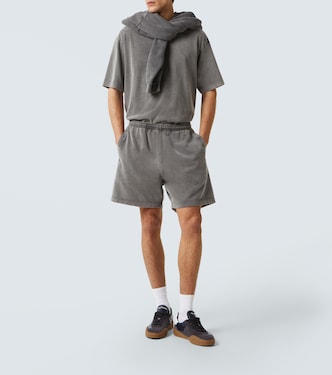 Cotton jersey shorts in grey - Acne Studios | Mytheresa