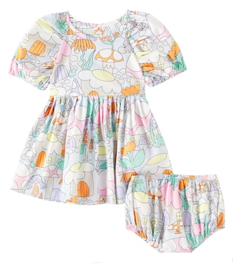 Baby printed cotton dress and bloomers set | Stella McCartney Kids