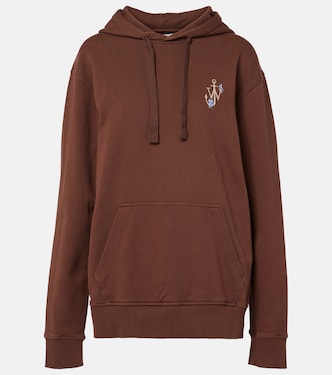 Printed embroidered cotton jersey hoodie | JW Anderson