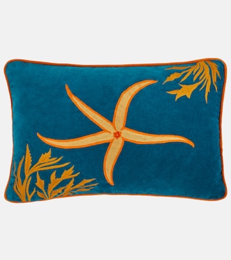 Starfish embroidered cushion | Les-Ottomans