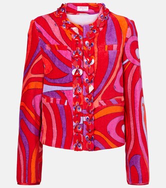 Marmo embellished cotton terry jacket | Pucci