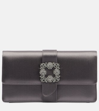 Capri embellished satin clutch | Manolo Blahnik