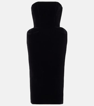 Bustier-Kleid aus Samt | David Koma