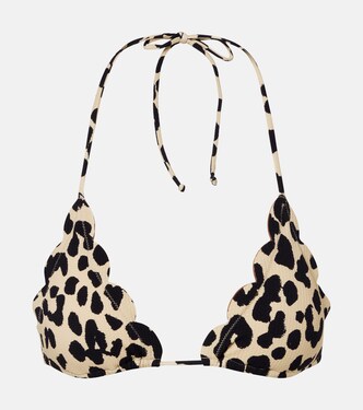 Broadway leopard-print bikini top | Marysia