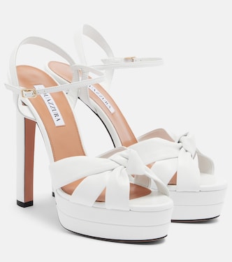 Plateausandalen Nina aus Leder | Aquazzura