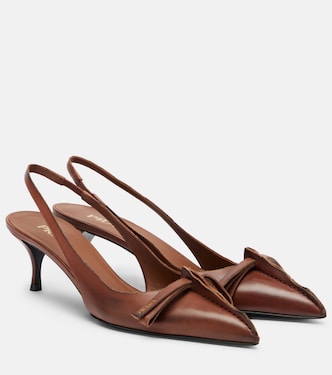 Leather slingback pumps | Prada