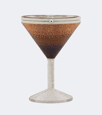 Verzierte Clutch Martini Espresso | Judith Leiber Couture