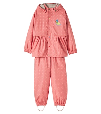 Palme printed hooded jacket and pants set | Konges Sløjd
