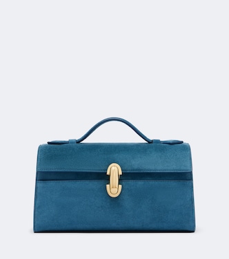Symmetry Pochette Small suede top-handle bag | Savette