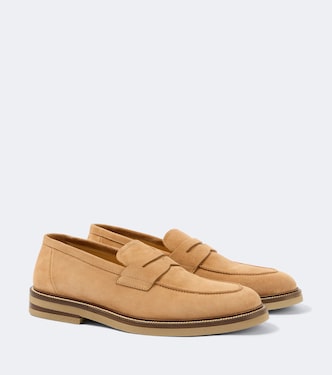 Suede penny loafers | Brunello Cucinelli