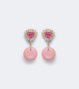 Ohrringe aus 18kt Roségold mit Edelsteinen | Suzanne Kalan