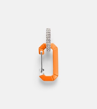 Einzelner Ohrring Chiara Small aus 18kt Weißgold mit Diamanten | Eéra