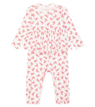 Baby Flavia cotton-blend playsuit | Molo